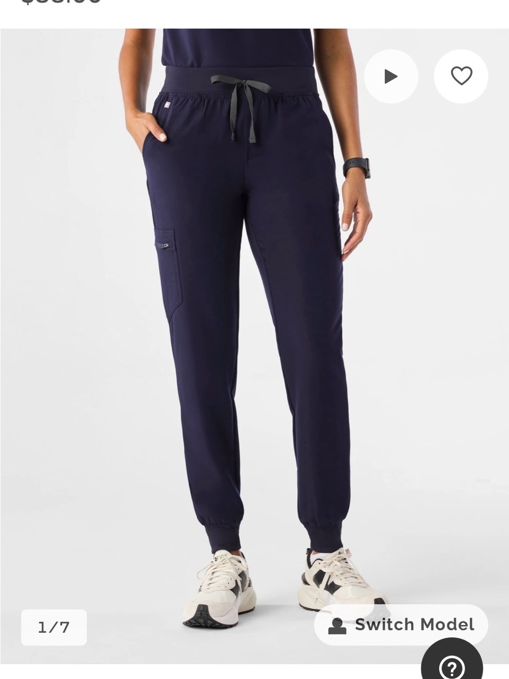 Figs Navy Drawstring Jogger Pants